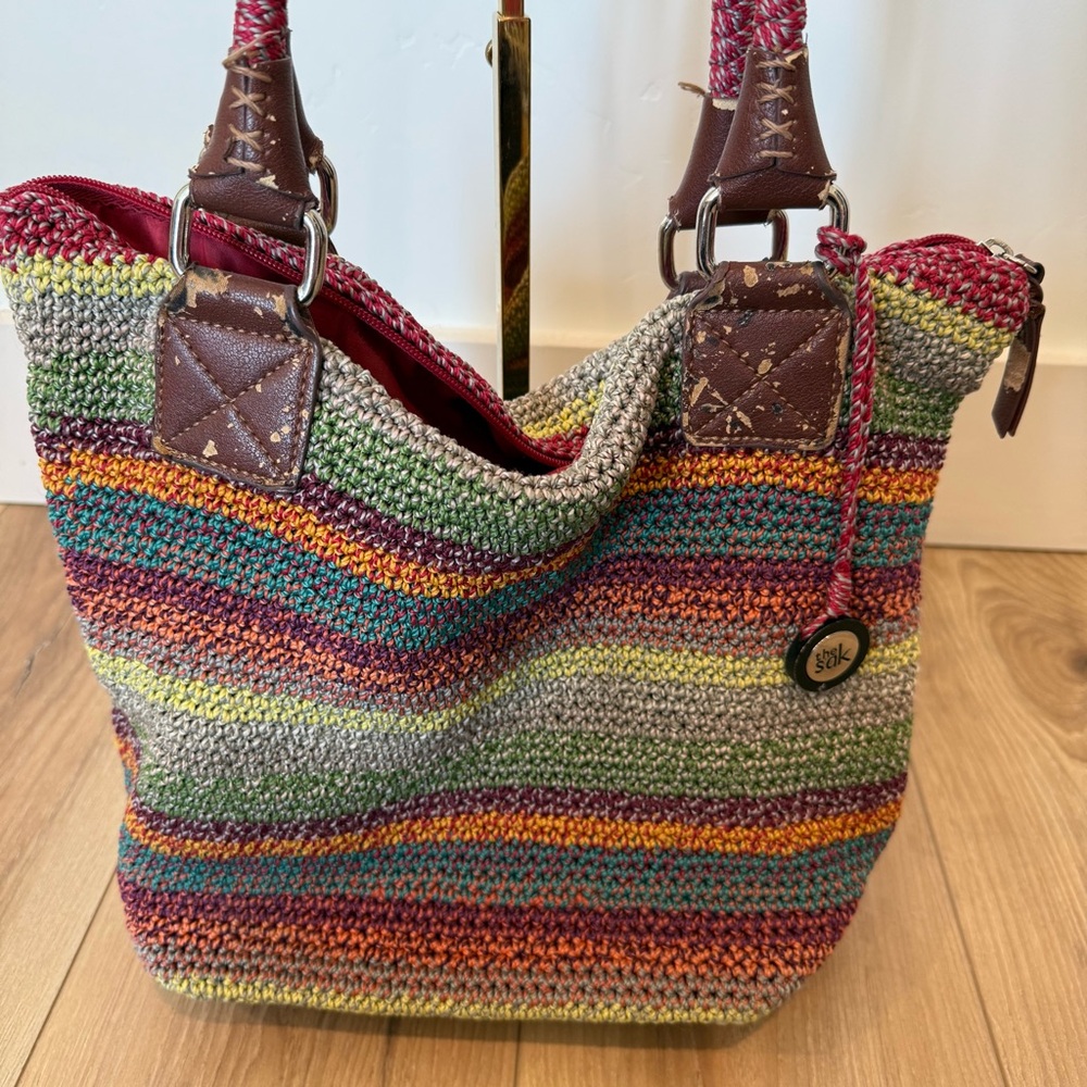 The Sak Colorful Striped Tote Bag Purse - Picture 2 of 12